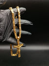 COLLANA PIASTRE CON CROCI PUNZONATE 012