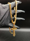 COLLANA PIASTRE CON CROCI INCISE 020